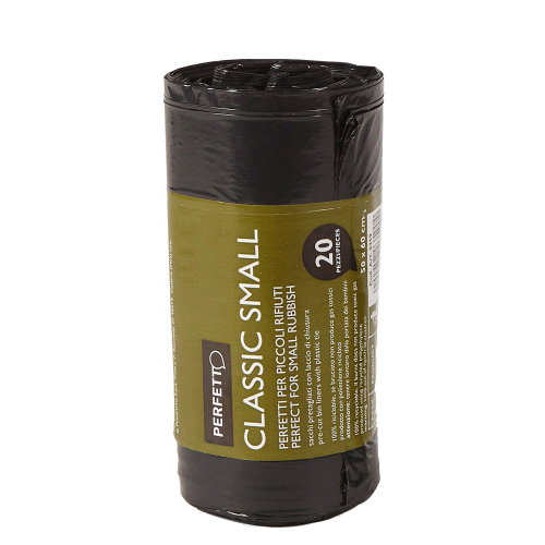 20 SACCHI RIFIUTI 50X60CM-30Lt 10mic NERO Classic